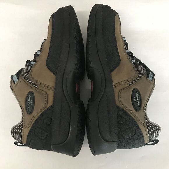 Carolina Tan Brown Leather Composite Toe Lace Up Boots Shoes Women’s 7.5 W - Picture 4 of 14